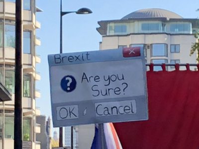 brexit video marketing placard